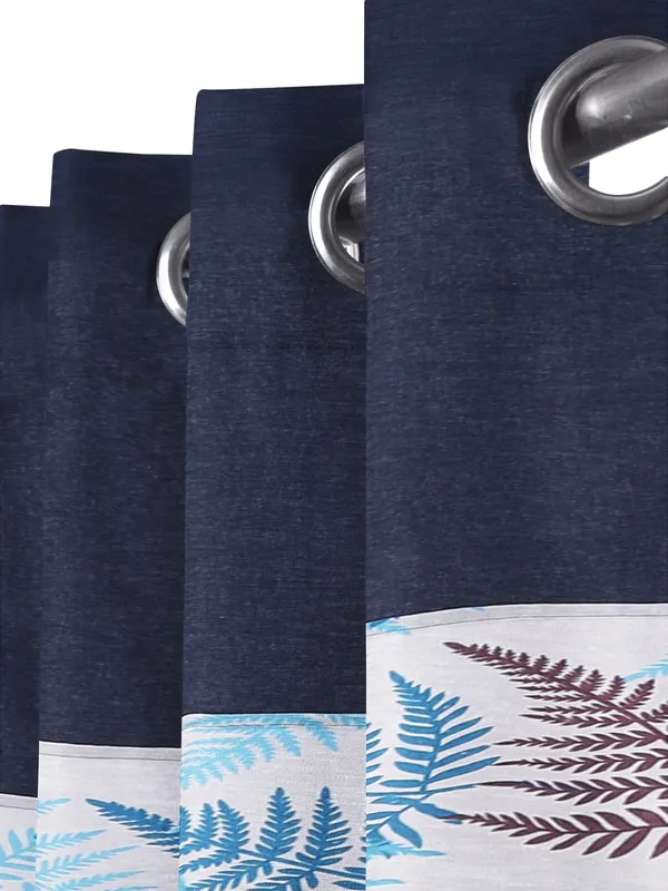 Pack_of_2_Pieces_Cotton_Blue_Tropical_Leaf_Printed_Eyelet_Curtain_Set_for_Window_and_Door