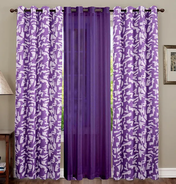 Pack_of_3_Pieces_Cotton_Purple_Urban_abstract_Printed_Eyelet_Curtain_Set_For_Bedroom_and_Living_Room