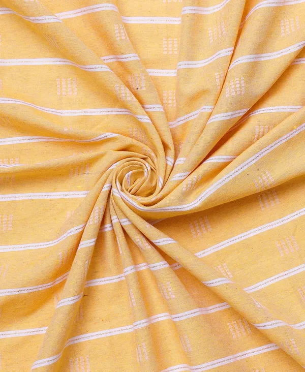 Pack_of_3_Pieces_Cotton_Lemon_Yellow_Check_Reflection_Collection_Eyelet_Curtain_Set_For_Bedroom_and_Living_Room