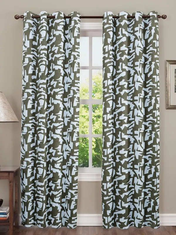 Pack_of_2_Cotton_Sea_Green_Urban_abstract_Collection_Eyelet_Curtain_Set_for_Window_and_Door