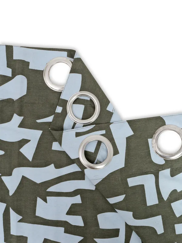 Pack_of_2_Cotton_Sea_Green_Urban_abstract_Collection_Eyelet_Curtain_Set_for_Window_and_Door