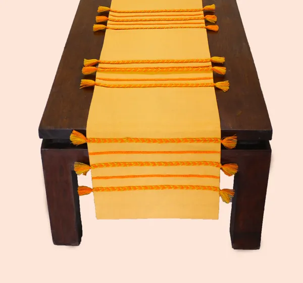 Pack_of_1_Piece_Cotton_Yellow_Boho_Tassel_Collection_Table_Runner-For_Dining_&_Center_Table