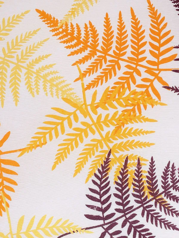 Pack_of_13,19_&_25_Cotton_Orange_Tropical_Leaf_Collection_With_Place_Mat_&_Napkins-for_Dining_and_Center_Table