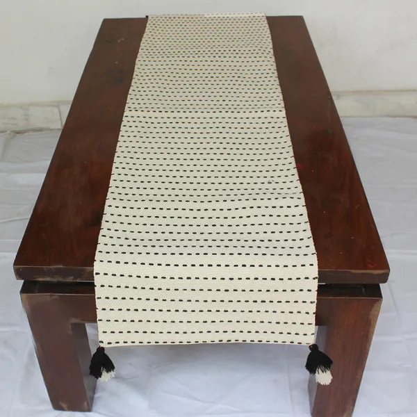 Pack_of_1_Piece_Cotton_Moonlight_Cream_Boho_Tassel_Collection_Table_Runner-For_Dining_&_Center_Table