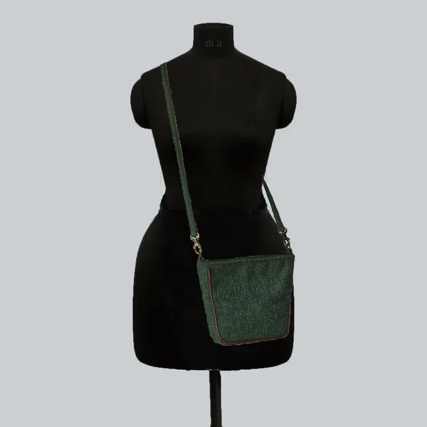 Pack_of_1_Piece_Polyester_Green_Delta_Boucle_Collection_Sling_Bag_for_Girl_and_Women