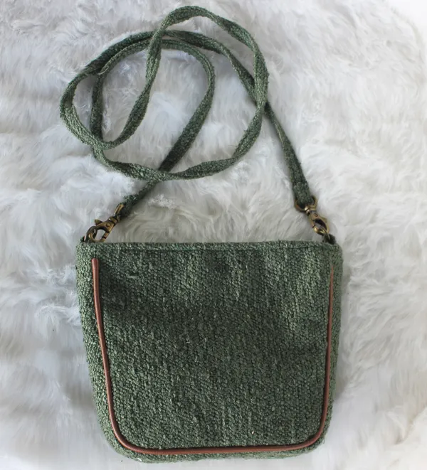 Pack_of_1_Piece_Polyester_Green_Delta_Boucle_Collection_Sling_Bag_for_Girl_and_Women