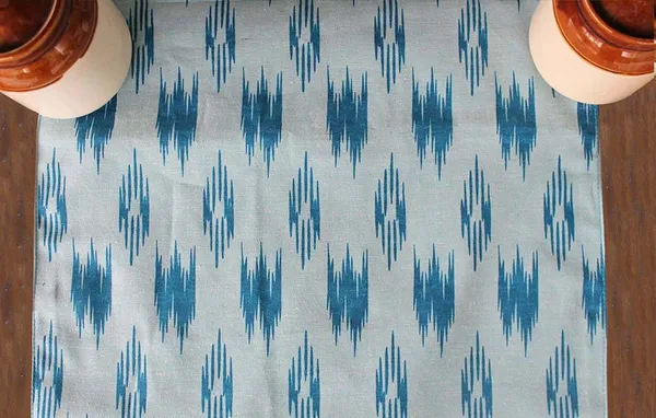 Pack_of_1_Piece_Cotton_Blue_Pochampaaly_Weave_Ikat_Printed_Collection_Table_Runner-For_Dining_&_Center_Table