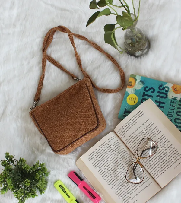 Pack_of_1_Piece_Polyester_Beige_Delta_Boucle_Collection_Sling_Bag_for_Girl_and_Women