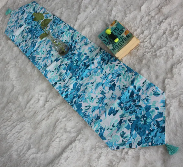 Pack_of_1_Piece_Cotton_Blue_Rosy_Reflections_Collection_Table_Runner_For_Dining_&_Center_Table