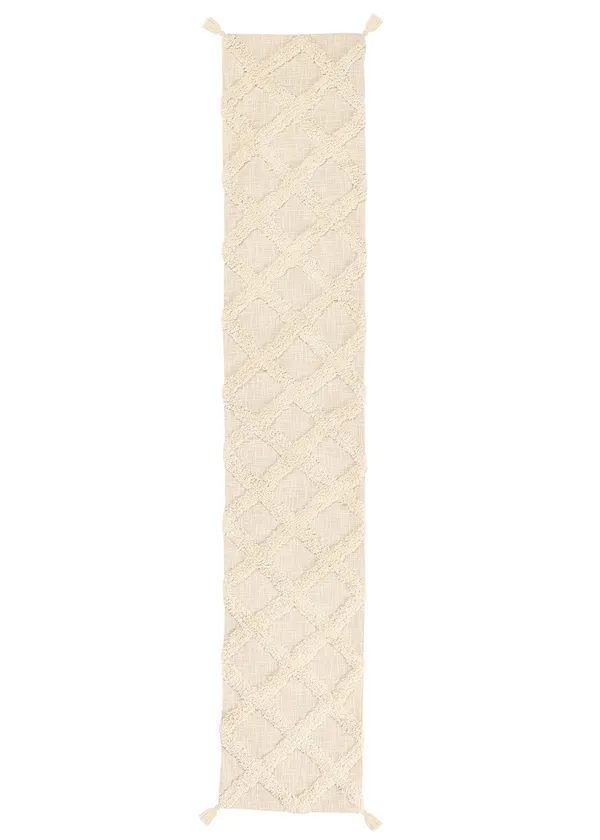 Pack_of_1_Piece_Cotton__Cream_Tufted_Harmony_Collection_Table_Runner_For_Dining_&_Center_Table