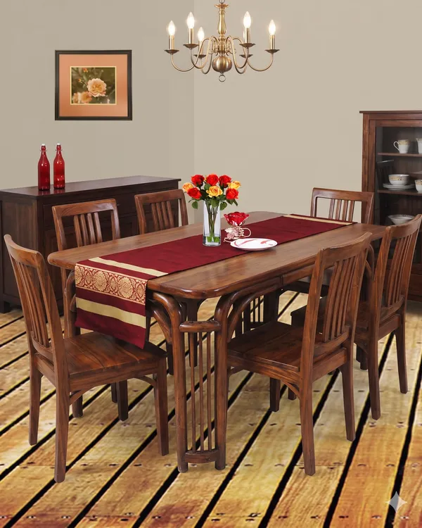 Pack_of_1_Piece_Polyester_Maroon_Floral_Brocekt_Table_Runner-_Dining_&_Center_Floral_Brocekt_Table