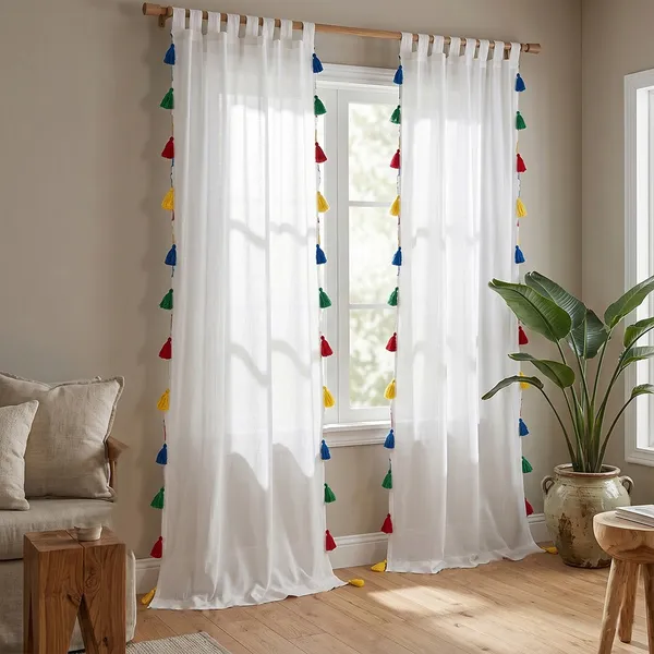 Pack_of_2_Cotton_White_Sheer_Summer_fun_Multi_Tassel_Tab_Top_Curtain_Set_for_Window_and_Door