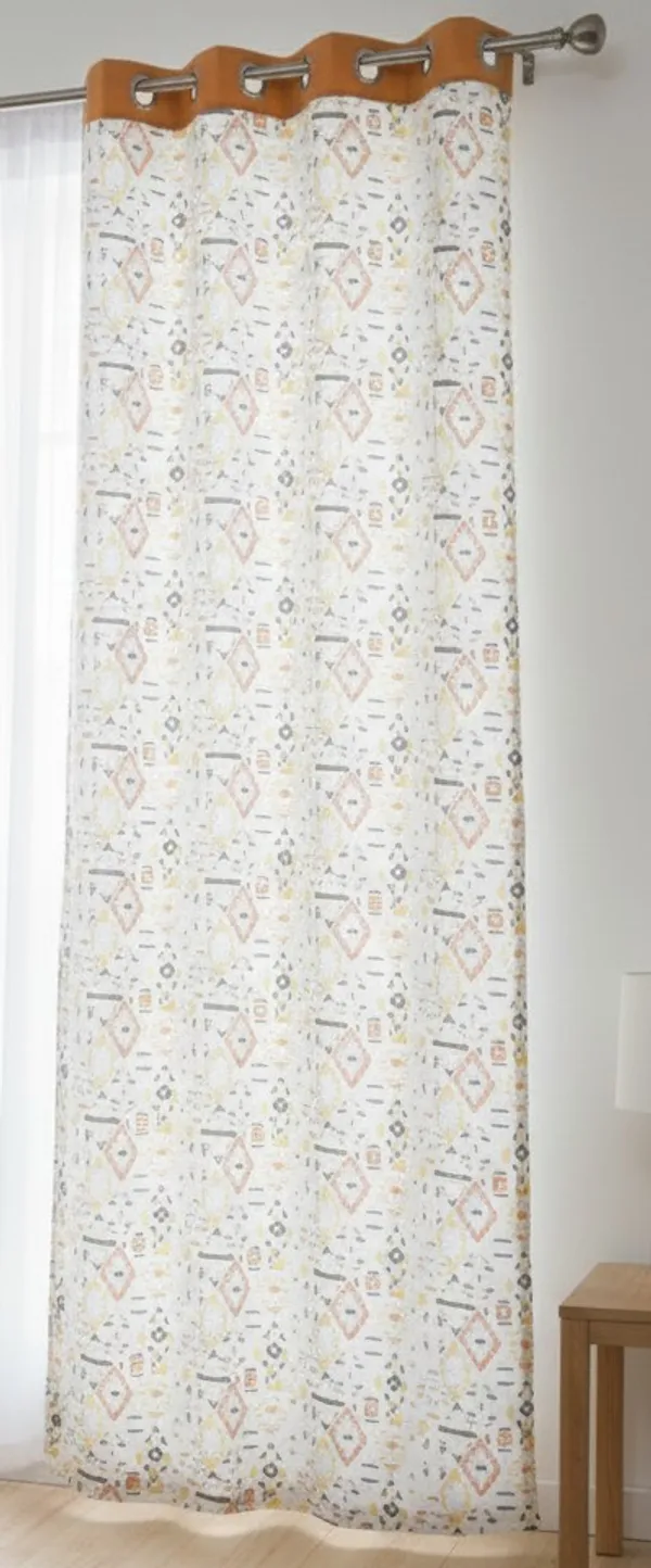 Pack_of_2_Pieces_Cotton_OrangeTribal_Diamond_Collection_(Window_&_Door)_For_Bedroom_and_Living_Room