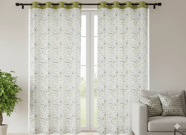 Pack_of_2_Pieces_Cotton_Tribal_Diamond_Collection_(Window_&_Door)_For_Bedroom_and_Living_Room