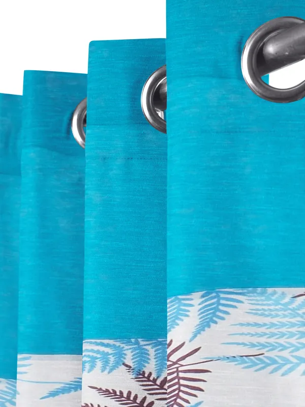 Pack_of_2_Pieces_Cotton_Turqouise_Tropical_Leaf_Printed_Eyelet_Curtain_Set_for_Window_and_Door