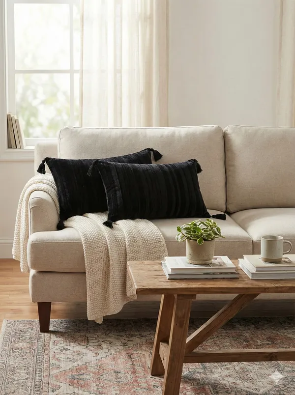 Pack_of_2_Pieces_Polyester_Black_Modern_Farmhouse_Crush_Velvet_Collection_Cushion_Cover-For_Living_room_&_Bedroom