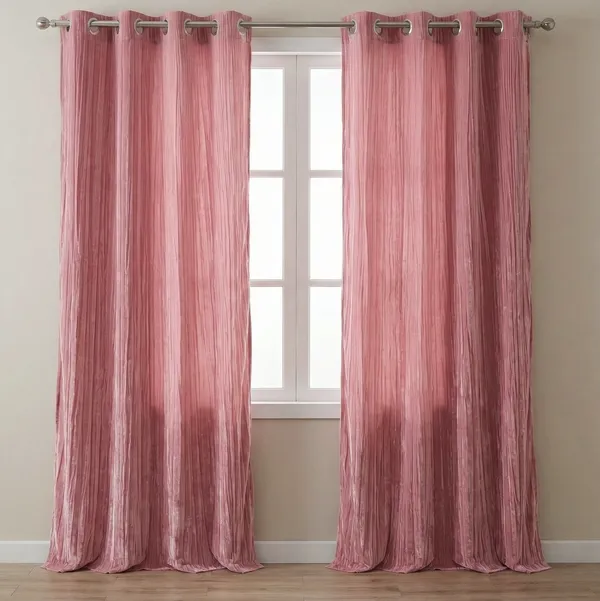 Pack_of_2_Pieces_Polyester_Pink_Modern_Farmhouse_Crush_Velvet_for_Window_&_Door_Curtain_for_Bedroom_and_Living_Room
