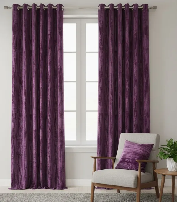 Pack_of_2_Pieces_Polyester_Purple_Modern_Farmhouse_Crush_Velvet_for_Window_&_Door_Curtain_for_Bedroom_and_Living_Room