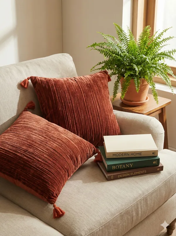 Pack_of_2_Pieces_Polyester_Rust_Modern_Farmhouse_Crush_Velvet_Collection_Cushion_Cover-For_Living_room_&_Bedroom