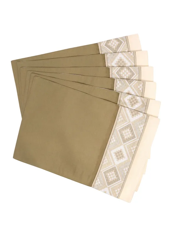 Pack_of__6_Piece_and_18_Pieces_Cotton_Beige_Arizona_ikatee_Collection_Place_Mat_With_Napkin-For_Dinning_Table,_Center_Room_and_Kitchen