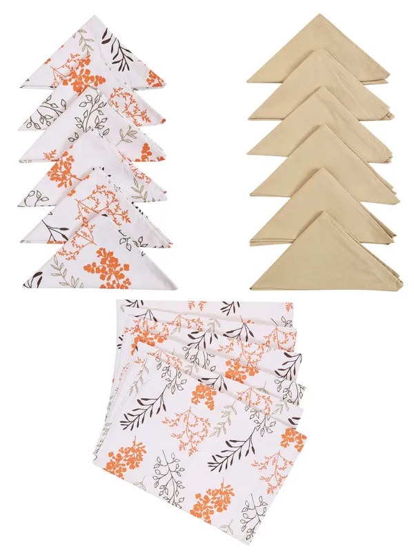 Pack_of_18_Pieces_Cotton_Orange_Bloom_Bliss_Printed_Collection_Place_Mat_With_Napkin-For_Dinning_Table,_Center_Room_and_Kitchen