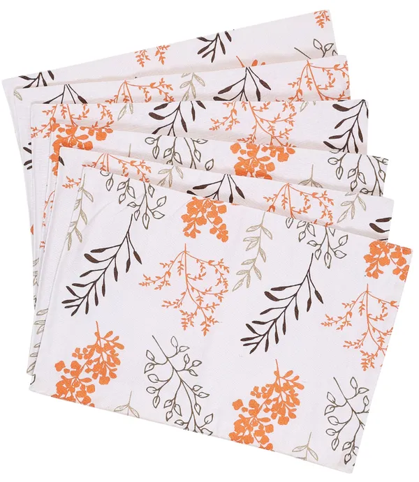 Pack_of_18_Pieces_Cotton_Orange_Bloom_Bliss_Printed_Collection_Place_Mat_With_Napkin-For_Dinning_Table,_Center_Room_and_Kitchen