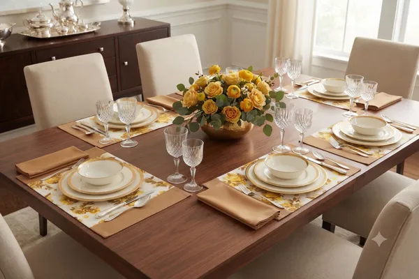 Pack_of_18_Pieces_Cotton_Yellow_Floral_Printed_Place_Mat_With_Napkin_for_Dining_and_Center_Table