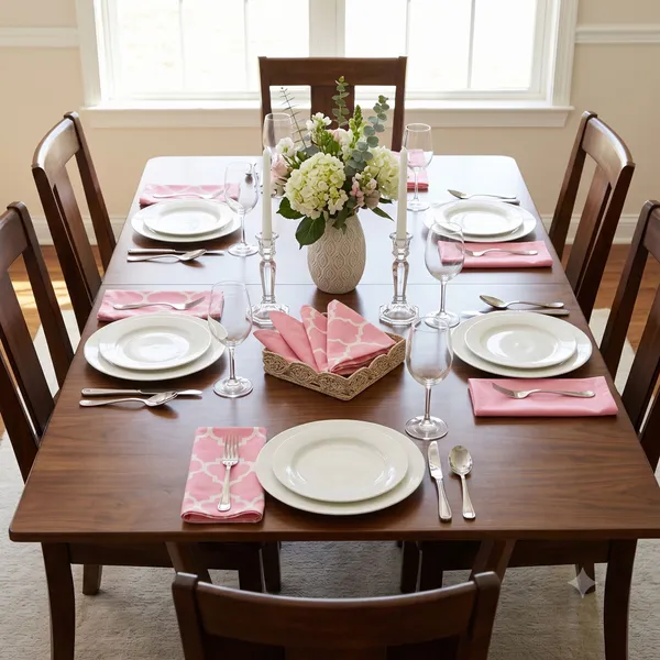 Pack_of_12_Pieces_Cotton_Pink_Ogee_Printed_and_Plain_Napkin_Set_for_Dining_and_Kitchen
