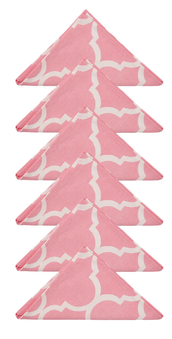 Pack_of_12_Pieces_Cotton_Pink_Ogee_Printed_and_Plain_Napkin_Set_for_Dining_and_Kitchen