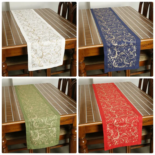 Pack_of_13,_19_&_25_Pieces_Cotton_Red_&_Gold_Printed_Table_Runner_With_Place_Mat_for_Dining_&_Center_Table