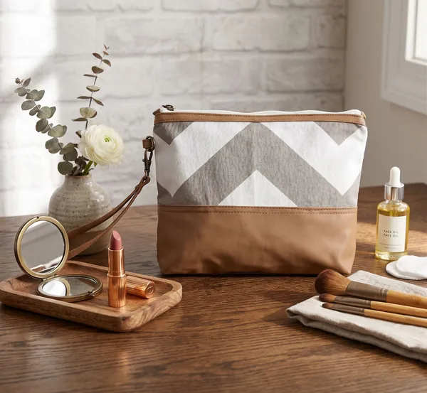 Pack_of_1_Piece_Cotton_Beige_Chevron_Printed_Multi_Utility_Pouch_for_Travel_and_Storage