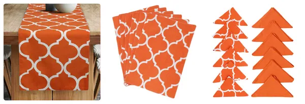 Cotton_Ogee_Printed_Orange_Table_Runner_With_Place_Mat_and_Napkin-Dining_&_Center_Table_for_Decoration_and_Party