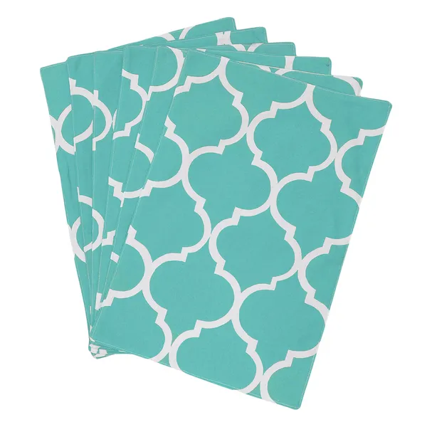 Cotton_Ogee_Printed_Aqua_Table_Runner_With_Place_Mat_and_Napkin-Dining_&_Center_Table_for_Decoration_and_Party