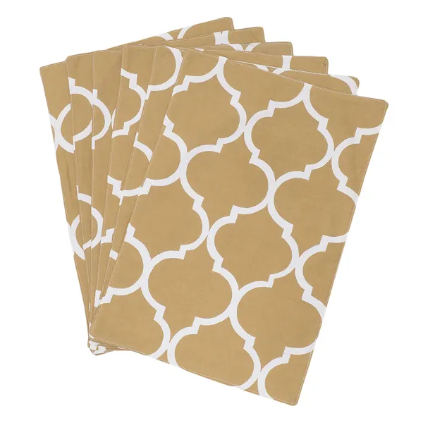 Cotton_Ogee_Printed_Beige_Table_Runner_With_Place_Mat_and_Napkin-Dining_&_Center_Table_for_Decoration_and_Party