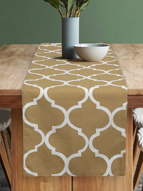 Cotton_Ogee_Printed_Beige_Table_Runner_With_Place_Mat_and_Napkin-Dining_&_Center_Table_for_Decoration_and_Party