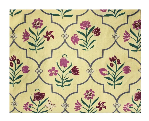 Pack_of_1_Piece_Cotton_Printed_Lime_Yellow_Amaryllis_Purple_Rain_Collection_Table_Runner-for_Dining_&_Center_Table