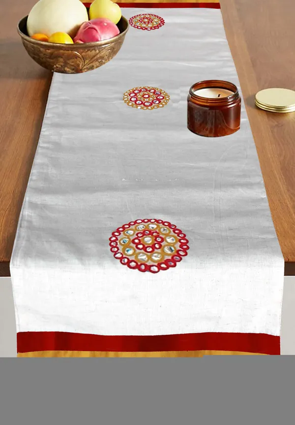 Pack_of_1_Piece_Cotton_Circular_Embroidery_Collection_Red_Yellow_Table_Runner-for_Dining_&_Center_Table
