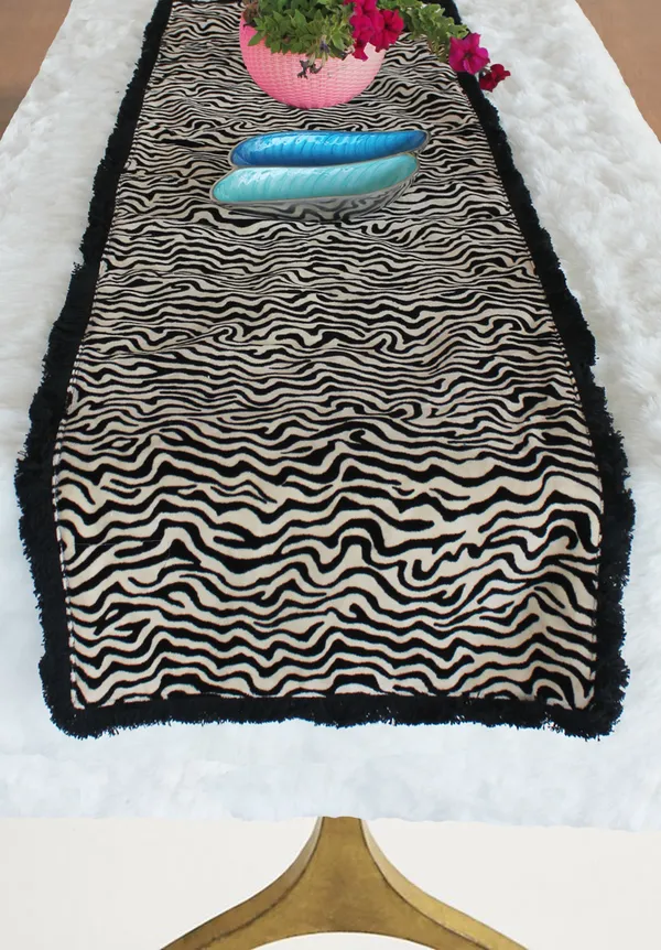Pack_of_1_Piece_Cotton_Velvet_Black_Zebra_Printed_Collection_Table_Runner-for_Dining_&_Center_Table