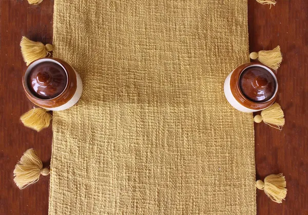 Pack_of_1_Piece_Cotton_Yellow_Merit_Tassel_Collection_Table_Runner-For_Dining_&_Center_Table