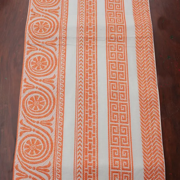 Pack_of_1_Piece_Cotton_Orange_Plaza_Circular_Lurex_Collection_Table_Runner-For_Dining_&_Center_Table