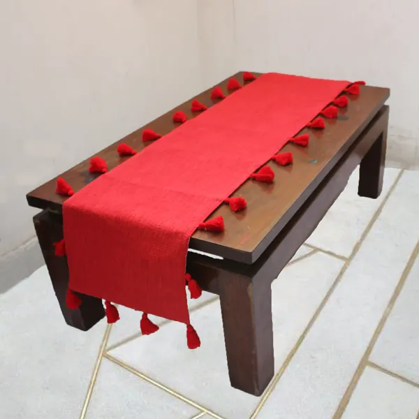 Pack_of_1_Piece_Cotton_Candy_Red_Merit_Tassel_Collection_Table_Runner-For_Dining_&_Center_Table