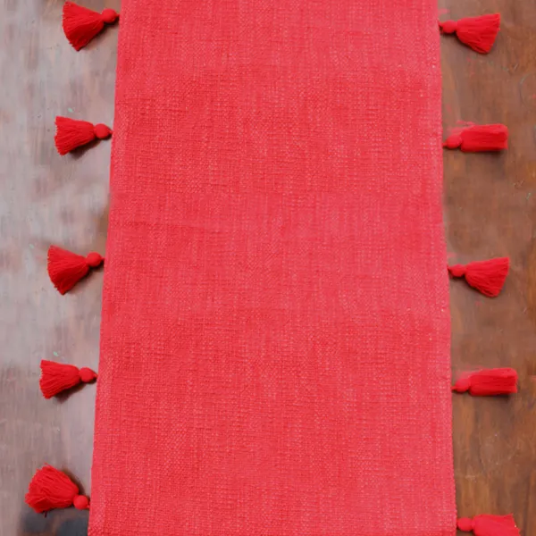 Pack_of_1_Piece_Cotton_Candy_Red_Merit_Tassel_Collection_Table_Runner-For_Dining_&_Center_Table