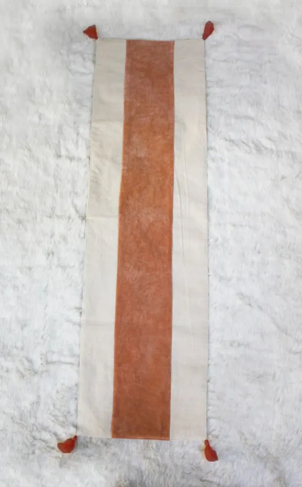 Pack_of_1_Piece_Cotton_Fire_Rust_Paradise_Velvet_Collection_Table_Runner-For_Dining_&_Center_Table