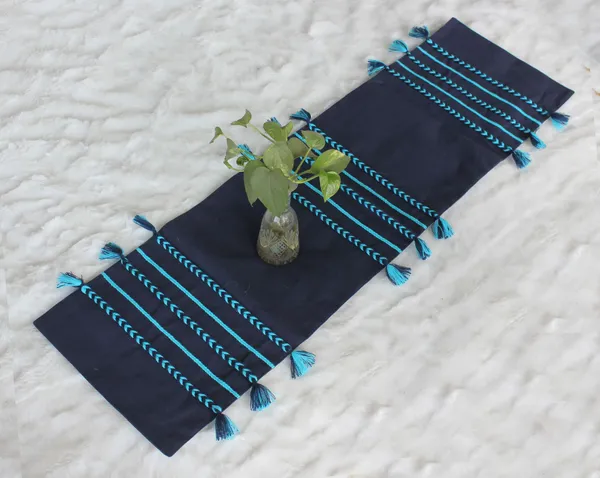 Pack_of_1_Piece_Cotton_Navy_Blue_Boho_Tassel_Collection_Table_Runner-For_Dining_&_Center_Table