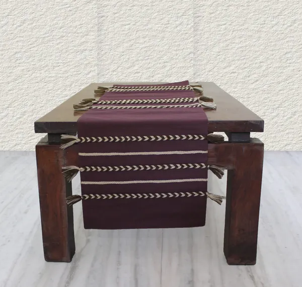 Pack_of_1_Piece_Cotton_Chocolate_Brown_Boho_Tassel_Collection_Table_Runner-For_Dining_&_Center_Table