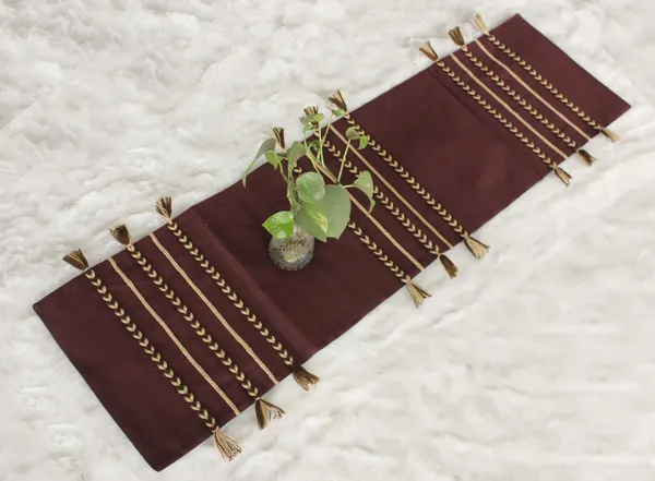 Pack_of_1_Piece_Cotton_Chocolate_Brown_Boho_Tassel_Collection_Table_Runner-For_Dining_&_Center_Table