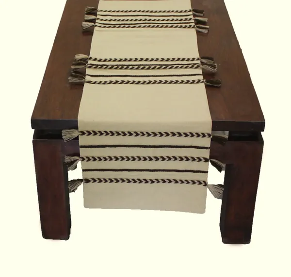 Pack_of_1_Piece_Cotton_Sand_Beige_Boho_Tassel_Collection_Table_Runner-For_Dining_&_Center_Table