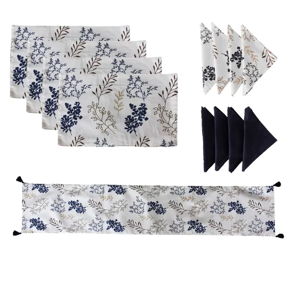 Bloom_Bliss_Printed_Blue_Table_Runner_With_Place_Mat_and_Napkin-Dining_&_Center_Table_for_Decoration_and_Party