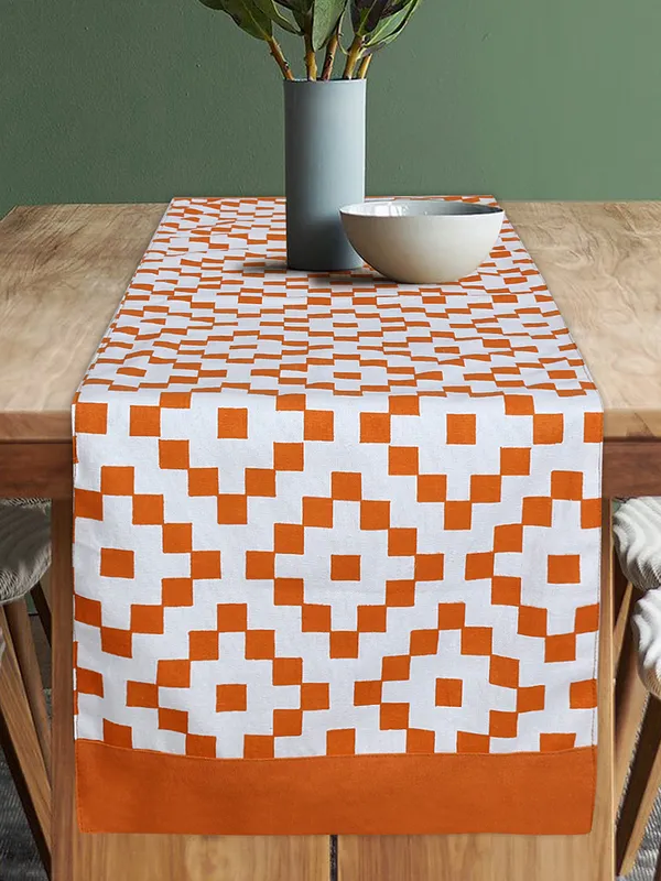 Pack_of_1_Piece_Cotton_Orange_Fun_With_Checks_Printed_Table_Runner_for_Dining_&_Center_Table