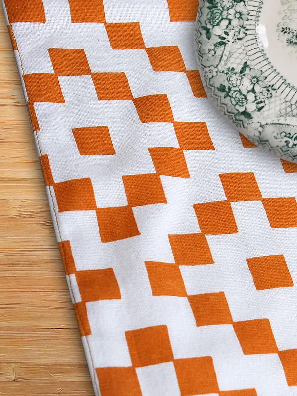 Pack_of_1_Piece_Cotton_Orange_Fun_With_Checks_Printed_Table_Runner_for_Dining_&_Center_Table